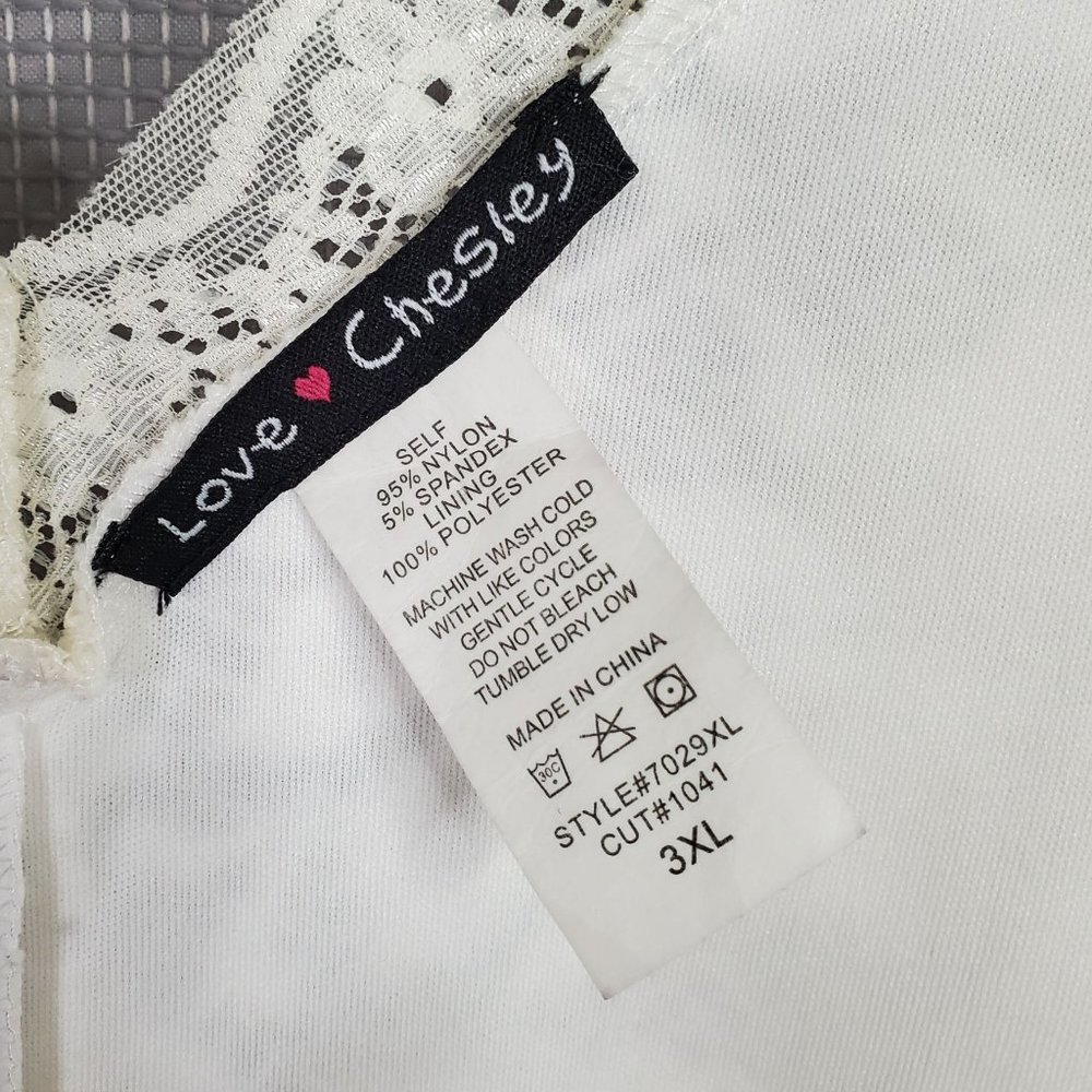 Love Chesley Size 3XL Dress Lace Midi Full Hem V-neck Sleeveless Romantic White - Picture 11 of 11